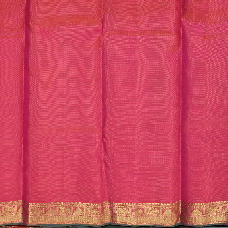 Hayagrivas Handloom Rani Pink Kanjivaram Silk Saree KBE2045A1-1 - Image 6