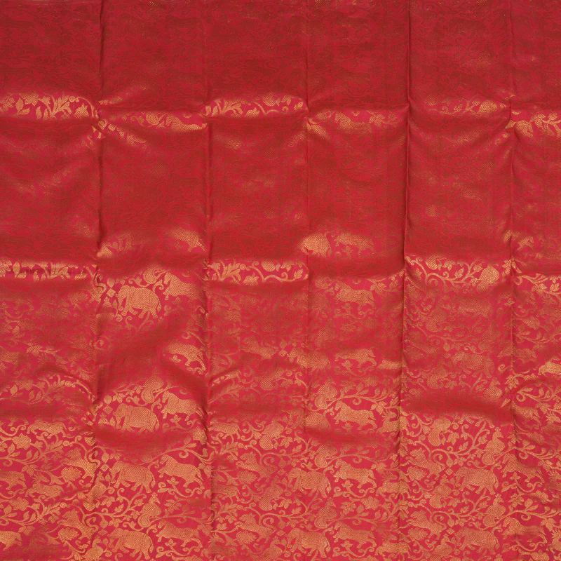 Hayagrivas Handloom Red Kanjivaram Silk Saree BE662-SBS KBEL662C1-1 - Image 5