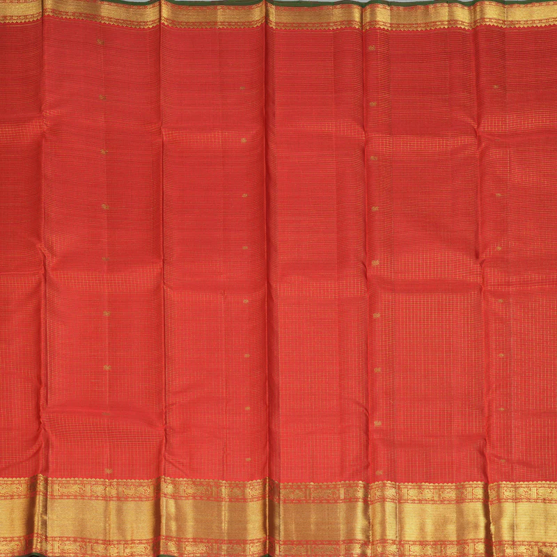 Hayagrivas Handloom Red Kanjivaram Silk Saree KBE1967L1-1 - Image 5