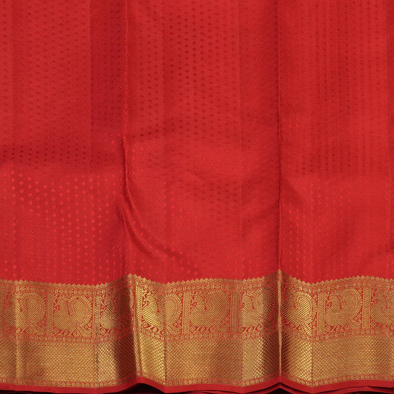 Hayagrivas Handloom Red Kanjivaram Silk Saree KBE566F1-1 - Image 8