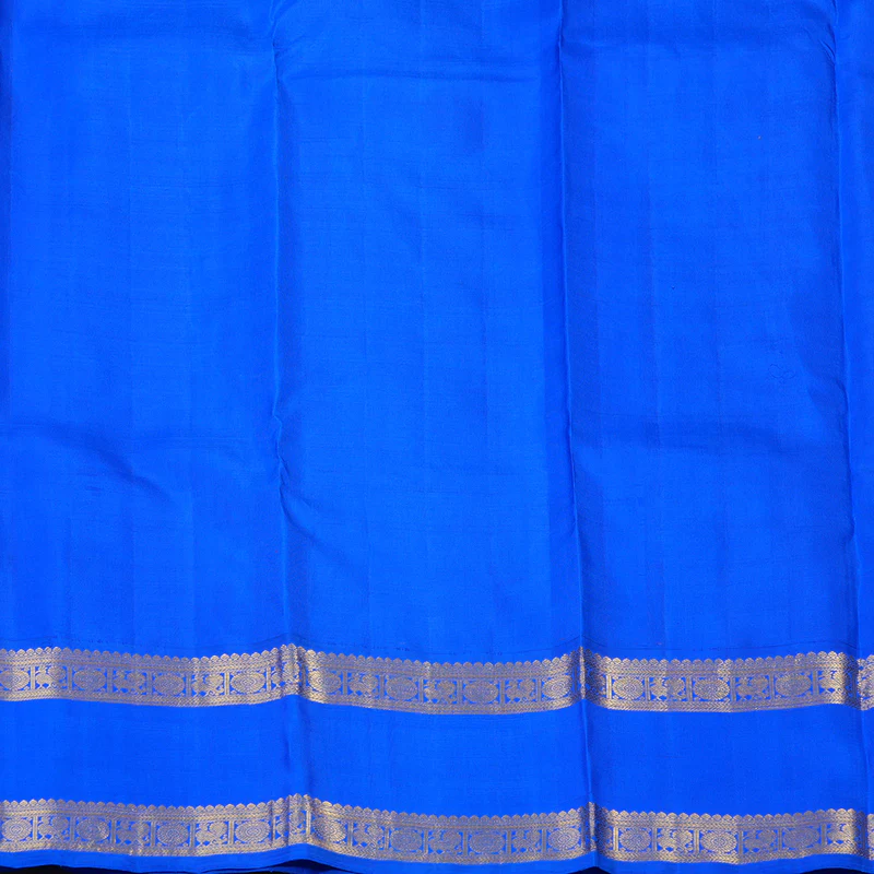 Hayagrivas Handloom Red Kanjivaram Silk Saree with MS Blue Border KBE2373B1-1 - Image 7