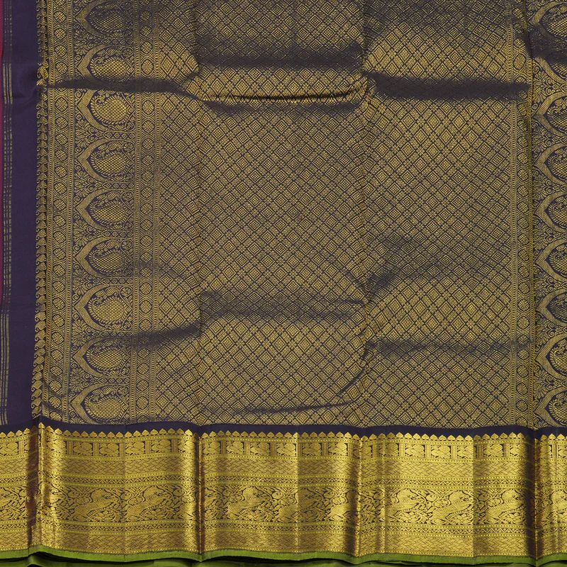 Hayagrivas Handloom Red Kanjivaram Silk Saree with Nagapazham Shade Border KBD2094C2-3 - Image 6