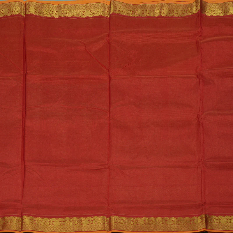 Hayagrivas Handloom Red Ten Yards Kanjivaram Silk Cotton Saree KBE141D3-4 - Image 3