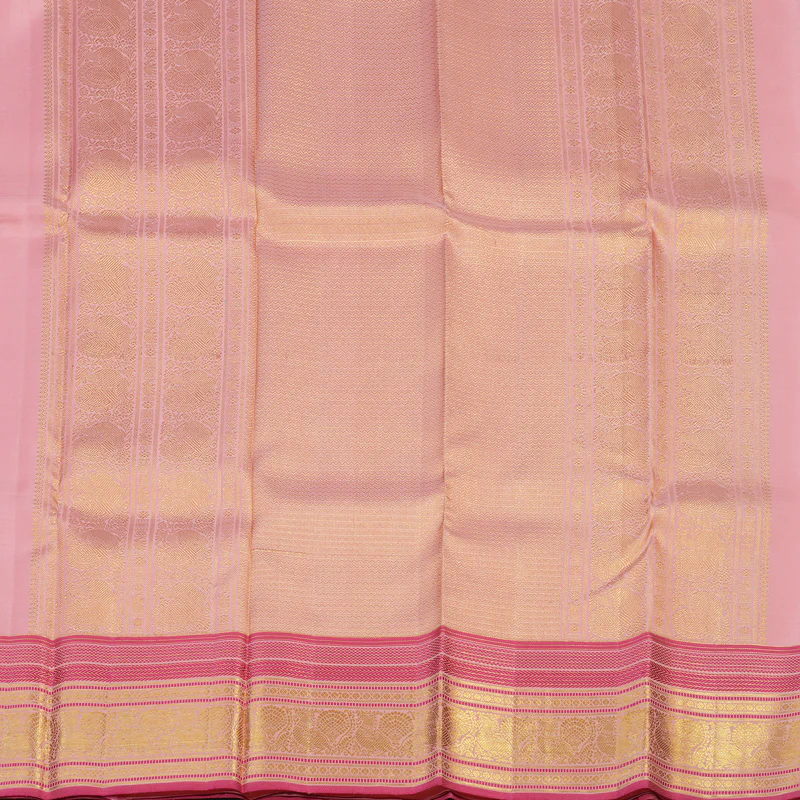 Hayagrivas Handloom Rose Pink Kanjivaram Silk Saree KBE1075I27-1 - Image 6
