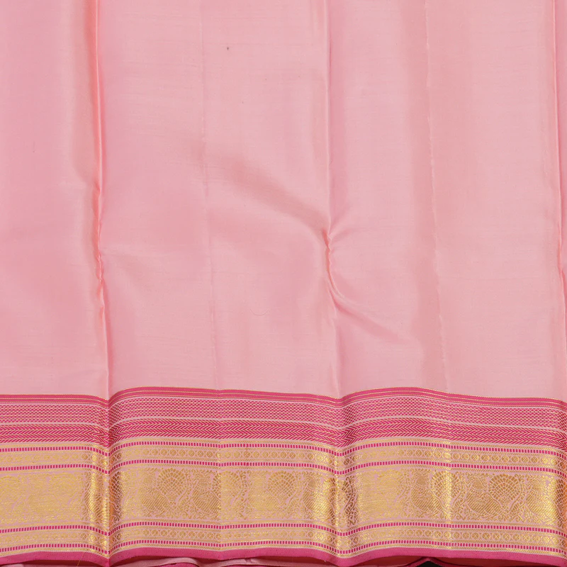 Hayagrivas Handloom Rose Pink Kanjivaram Silk Saree KBE1075I27-1 - Image 7