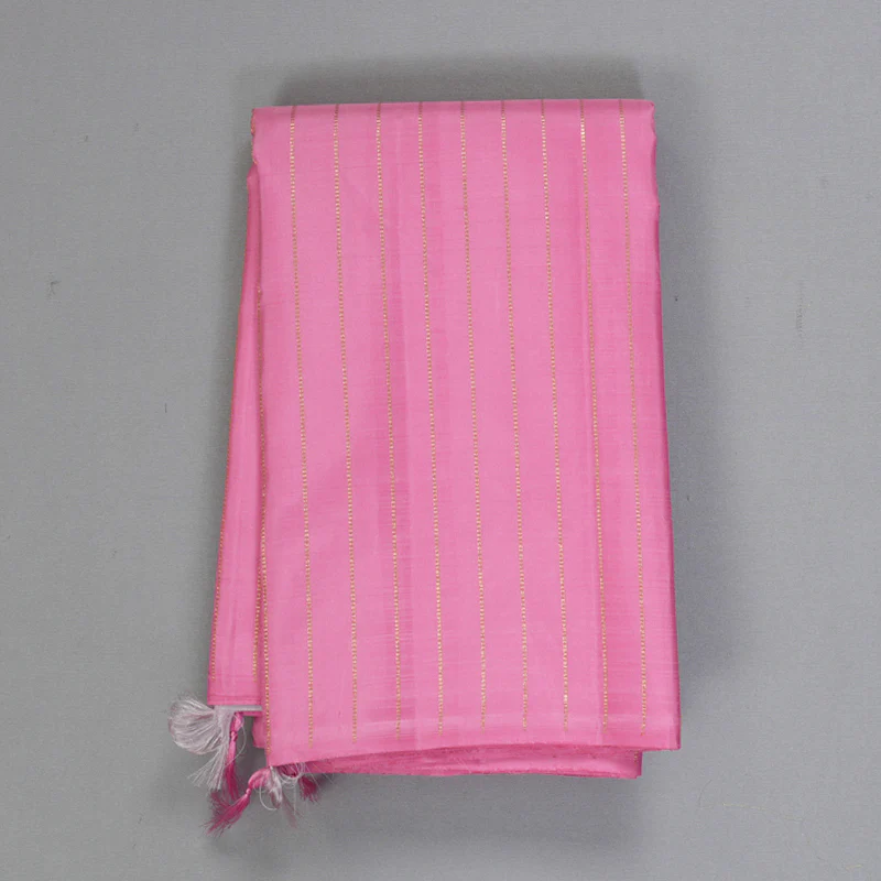 Hayagrivas Handloom Rose Pink Kanjivaram Silk Saree KBF211E22-1 - Image 2