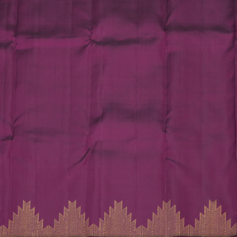 Hayagrivas Handloom Royal Blue Kanjivaram Silk Saree with Temple Border KBE970H2-1 - Image 7