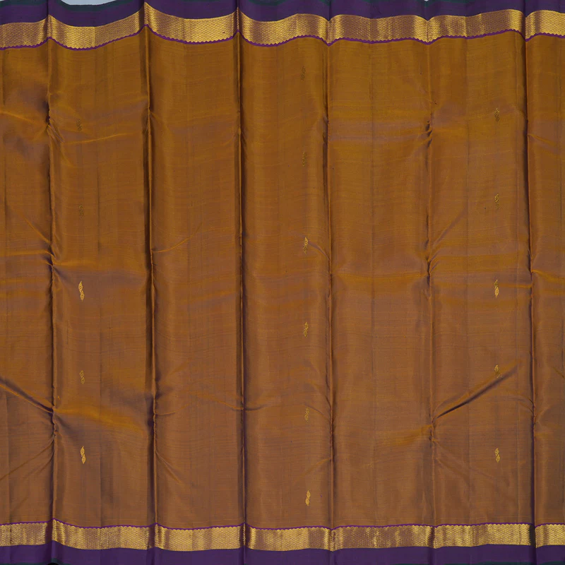 Hayagrivas Handloom Rust Brown Kanjivaram Silk Saree HBE1247A1-2 - Image 3