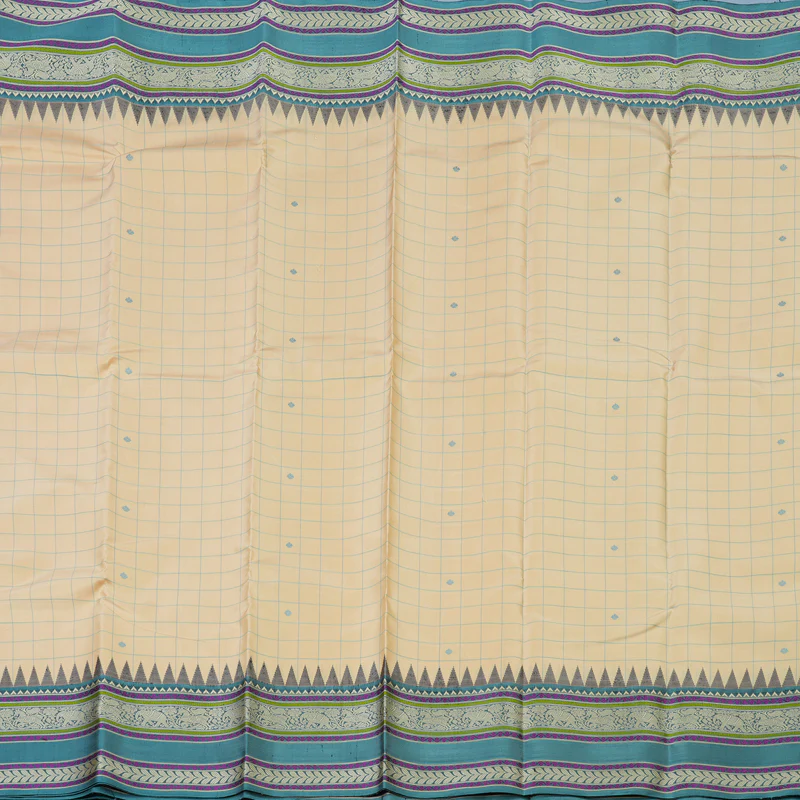 Hayagrivas Handloom Sandal Kanjivaram Silk Saree with Bluish-Grey Border KBE2174A5-1 - Image 4