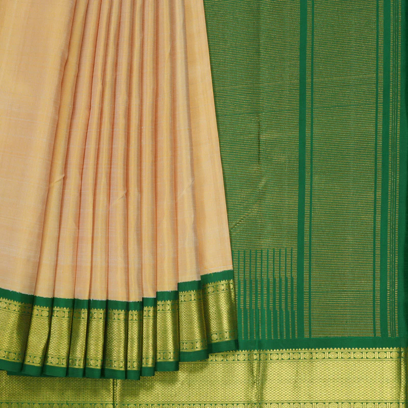 Hayagrivas Handloom Sandal Kanjivaram Silk Saree with Dark Green Border KBE2047A4-7