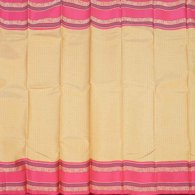 Hayagrivas Handloom Sandal Kanjivaram Silk Saree with Fuchsia Pink Border KBE1443J1-1 - Image 5