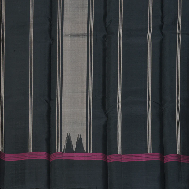 Hayagrivas Handloom Sandal Kanjivaram Silk Saree with Ganga Jamuna Border KBF224E4-1 - Image 5