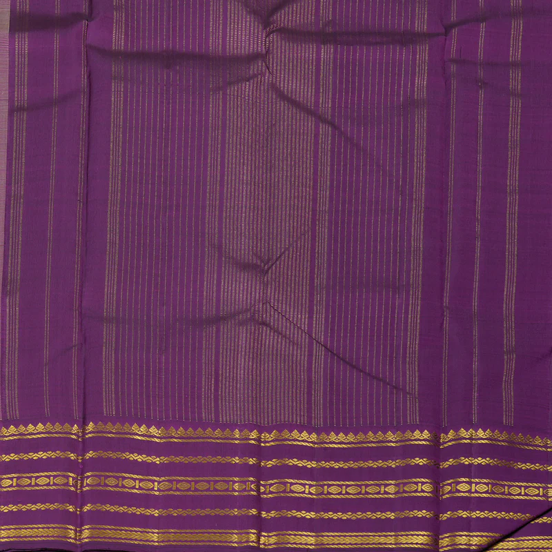 Hayagrivas Handloom Sandal Kanjivaram Silk Saree with Purple Border KBF15D4-1 - Image 7