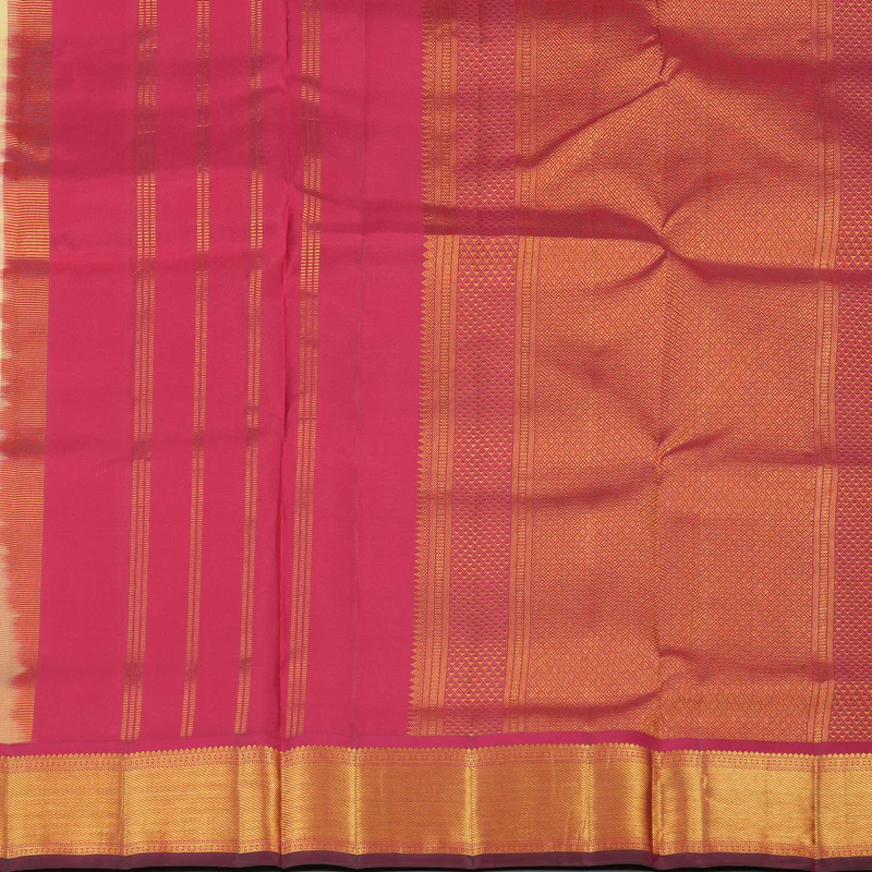 Hayagrivas Handloom Sandal Ten Yards Silk Saree KSBE96A11-1 - Image 5