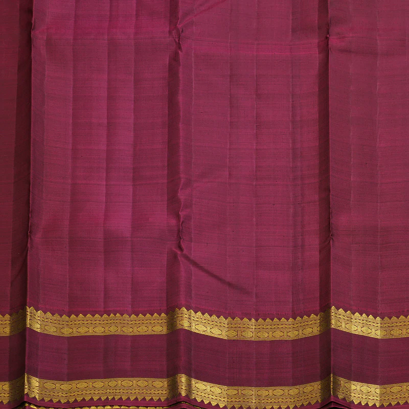 Hayagrivas Handloom Sandalwood Kanjivaram Silk Saree with Wine Border KBF341E1-1 - Image 6