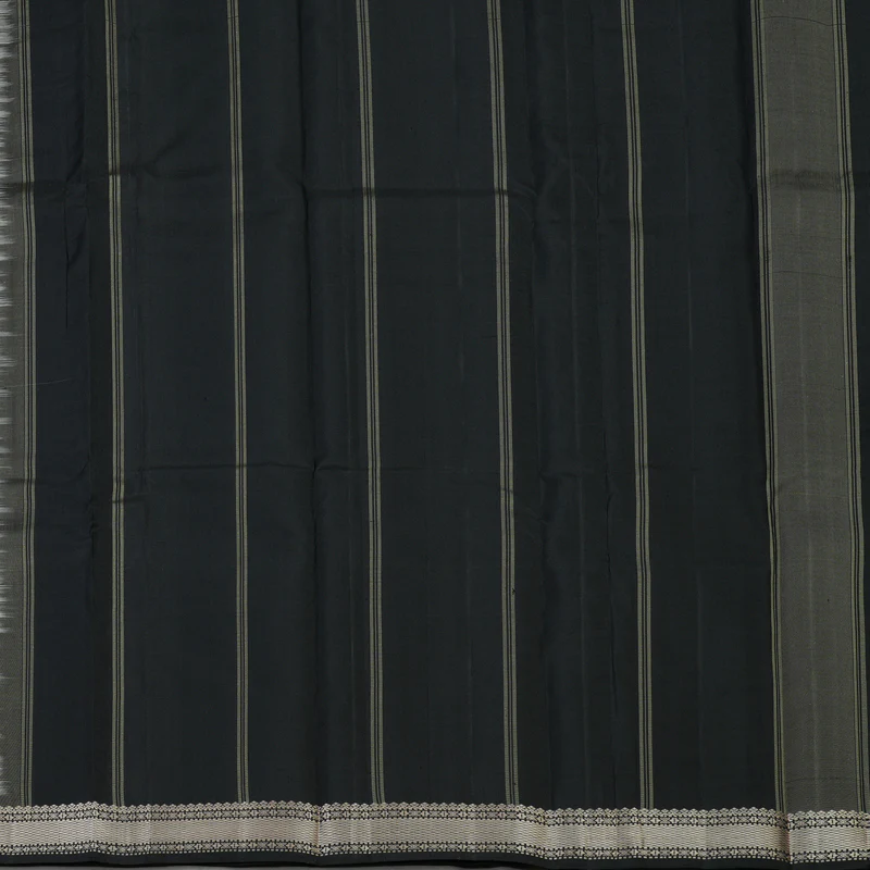 Hayagrivas Handloom Silver Grey Kanjivaram Silk Saree KBE2148A1-1 - Image 6