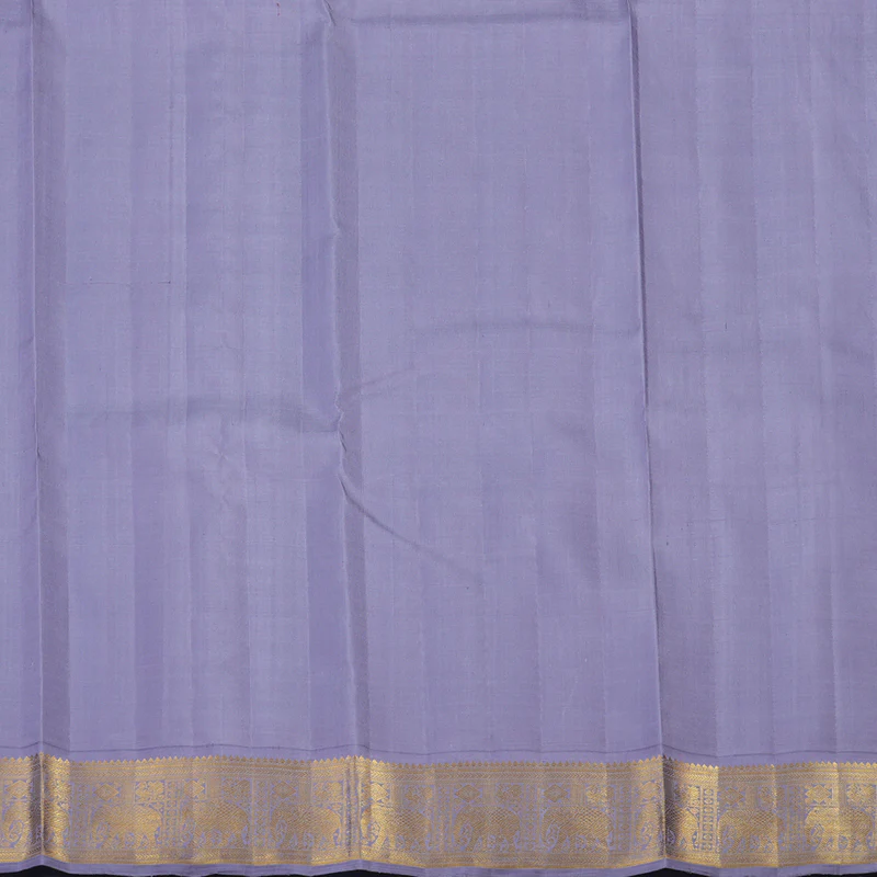 Hayagrivas Handloom Sky Blue Kanjivaram Silk Saree with Lilac Border KBE2325B4-1 - Image 8