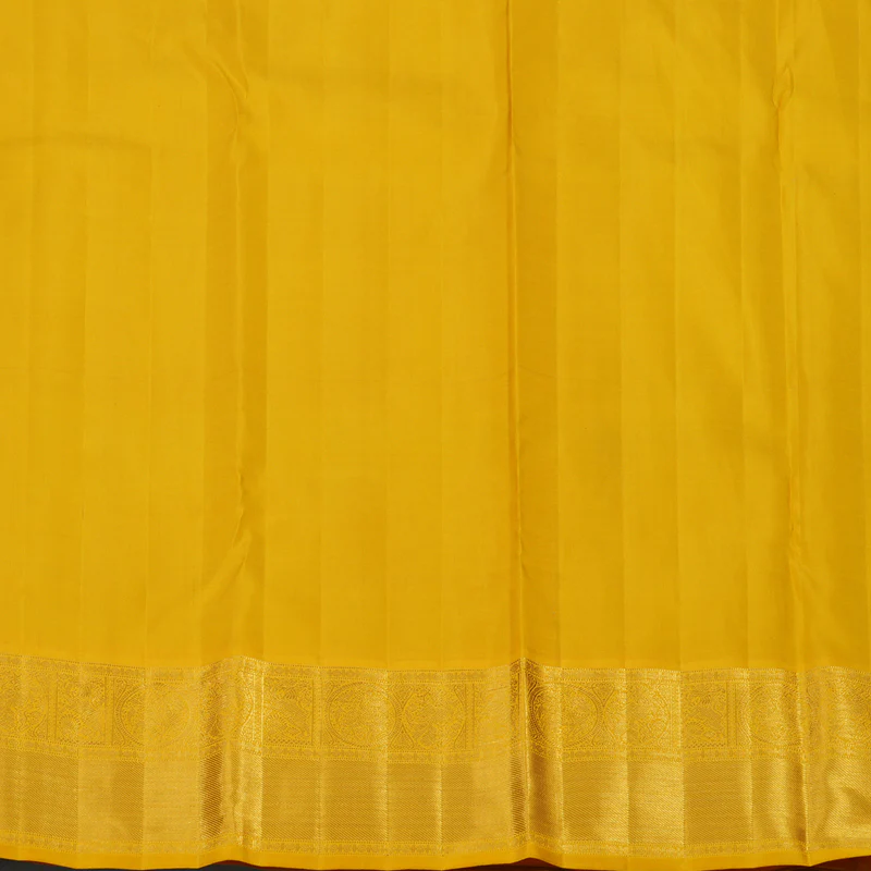 Hayagrivas Handloom Sky Blue Kanjivaram Silk Saree with Yellow Border KBE2356B7-1 - Image 8