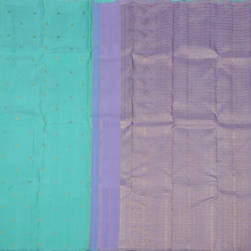 Hayagrivas Handloom Teal Kanjivaram Silk Saree BE482-SBS KBEL482C1-1 - Image 6
