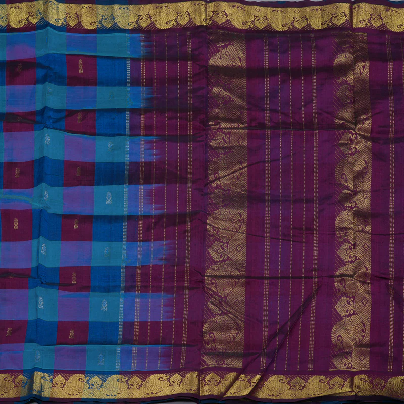Hayagrivas Handloom Ten Yards Silk Cotton Saree BBC1105J6-1 - Image 3