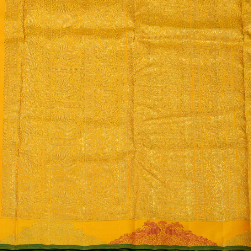 Hayagrivas Handloom Vibrant Yellow Ten Yards Kanjivaram Silk Saree BE357-SBS KBEL357C1-1 - Image 5