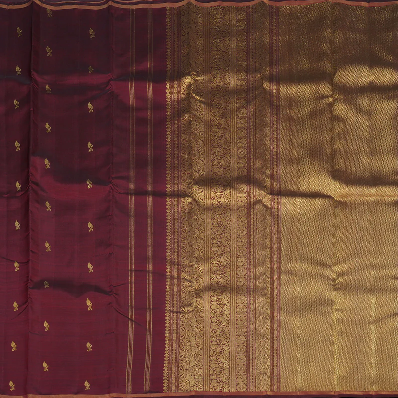 Hayagrivas Handloom Araku Maroon Kanjivaram Silk Saree BE699-SBS  KBEL699C1-1 - Image 5