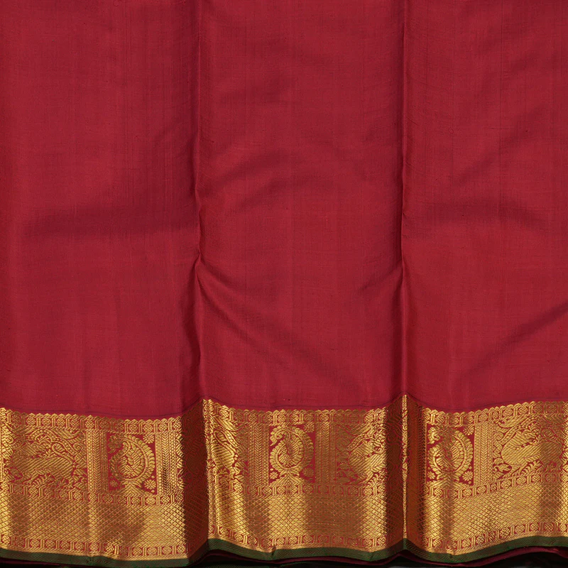 Hayagrivas Handloom Yellow Bridal Kanjivaram Silk Saree with Red border KBE1607K3-1 - Image 8