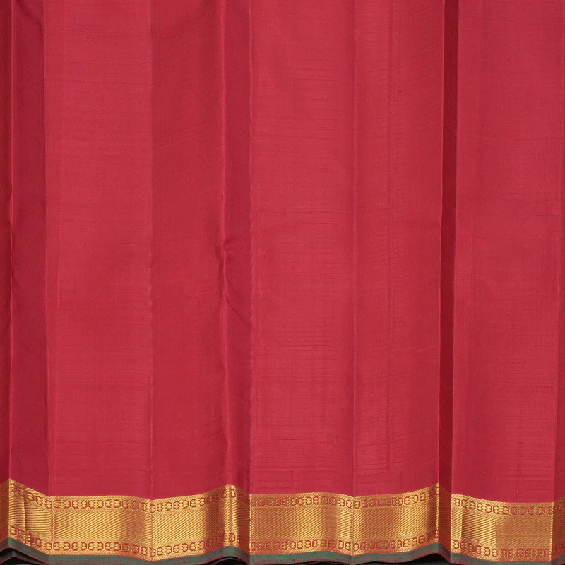 Hayagrivas Handloom Yellow Kanjivaram Silk Saree with Maroon Border KBF432F5-1 - Image 6