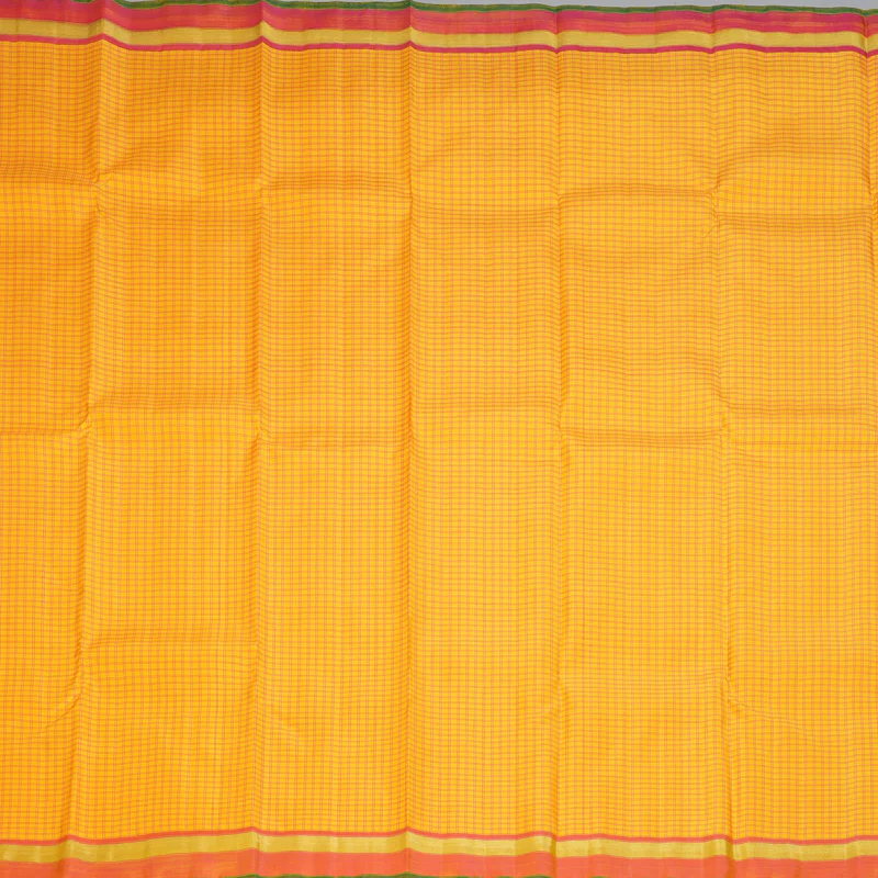 Hayagrivas Handloom Yellow Kanjivaram Silk Saree with Onion Pink Border BF128-SBS KBFL128E1-1 - Image 6