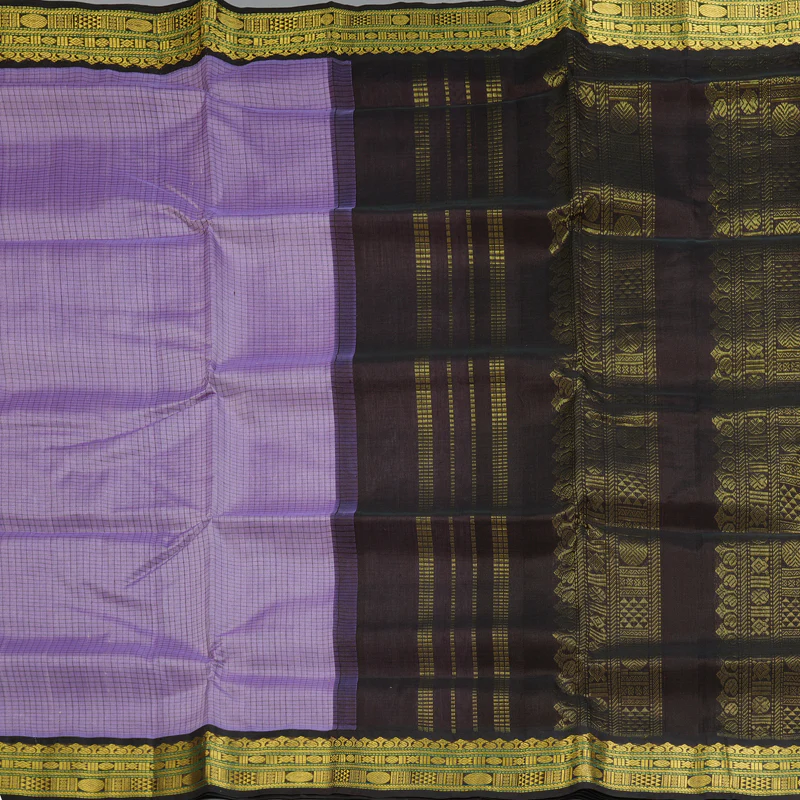 Hayagrivas Lavender Pure Silk Cotton Saree SSCBF16D2-5 - Image 4