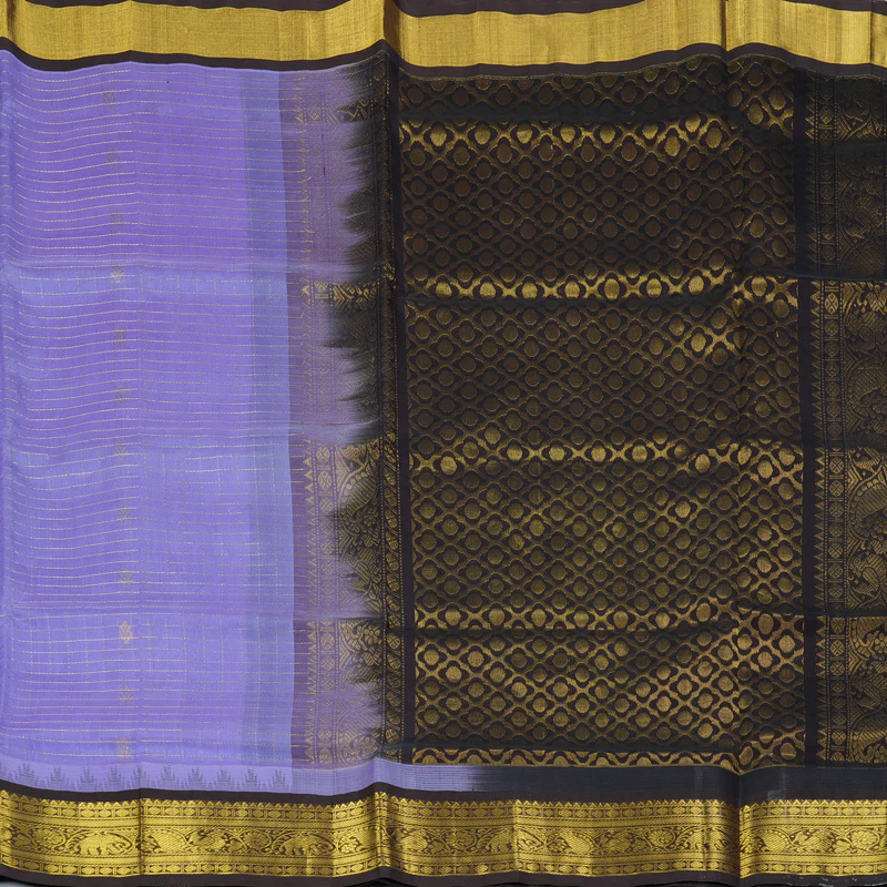 Hayagrivas Lavender Pure Silk Cotton Saree SSCBF55E1-2 - Image 3