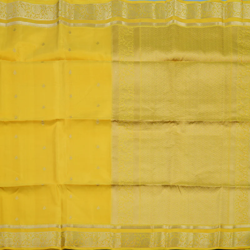 Hayagrivas Lemon Yellow Handloom Soft Silk Saree KBE2275B2-9 - Image 4