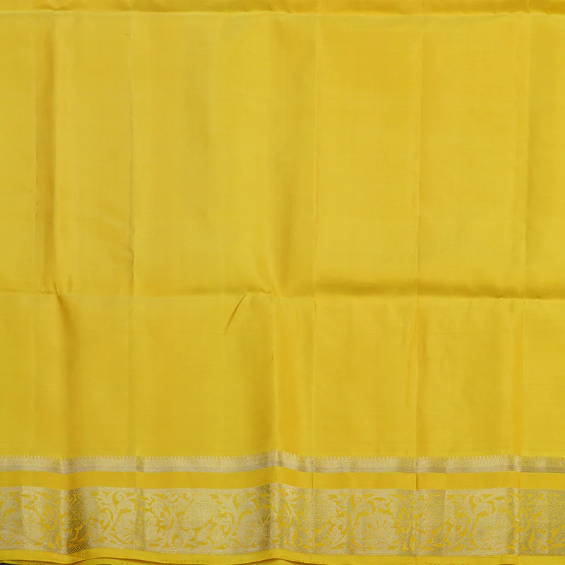 Hayagrivas Lemon Yellow Handloom Soft Silk Saree KBE2275B2-9 - Image 6