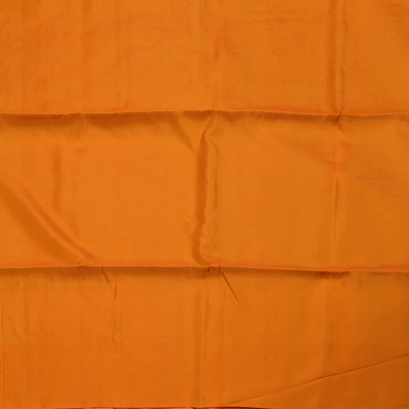 Hayagrivas Lemon Yellow Handloom Soft Silk Saree with Orange Border BBD1551A40-1 - Image 6