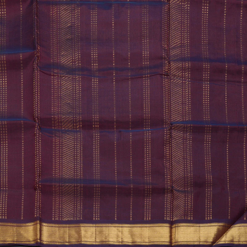 Hayagrivas Lemon Yellow & Wine Checks Pure Silk Cotton Saree SSCBF13D7-11 - Image 5