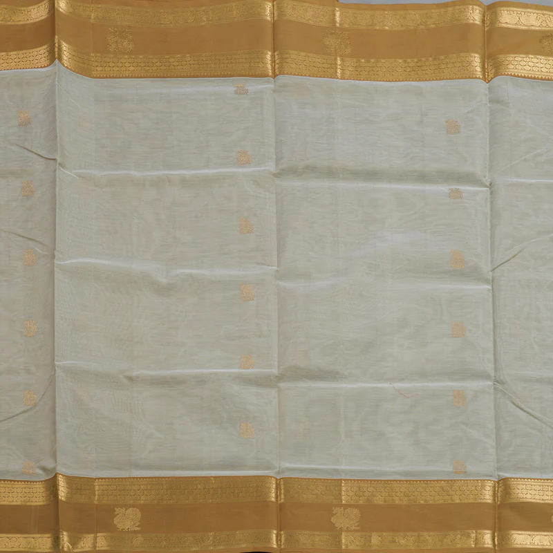 Hayagrivas Light Grey Kanchi Silk Cotton Saree SSCBF38D6-13 - Image 3