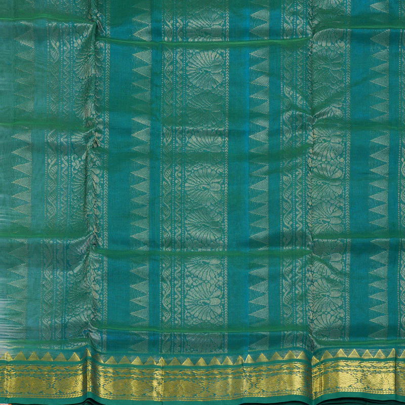 Hayagrivas Light Grey Pure Silk Cotton Saree SSCBF35D3-1 - Image 5