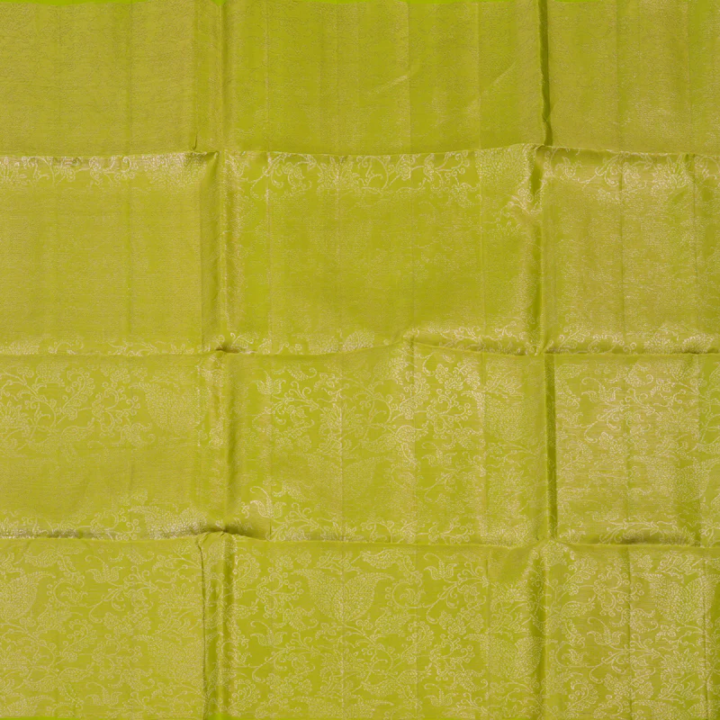Hayagrivas Lime Green Handloom Soft Silk Saree KBE1195I8-1 - Image 3