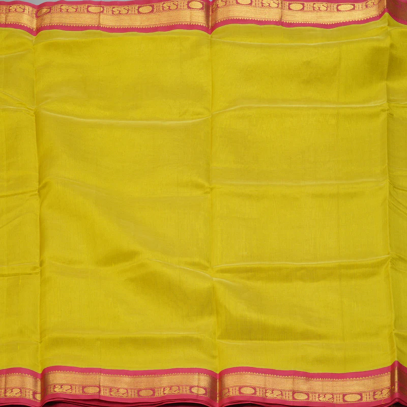 Hayagrivas Lime Green Pure Silk Cotton Saree SSCBF35D1-37 - Image 5