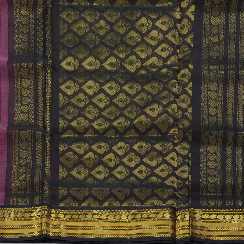 Hayagrivas Lotus Pink Pure Silk Cotton Saree SSCBF16D1-21 - Image 5