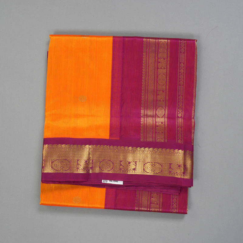 Hayagrivas Mambazham Orange Pure Silk Cotton Saree SSCBF55E13-9 - Image 2