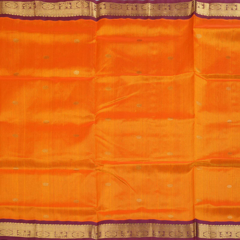 Hayagrivas Mambazham Orange Pure Silk Cotton Saree SSCBF55E13-9 - Image 3