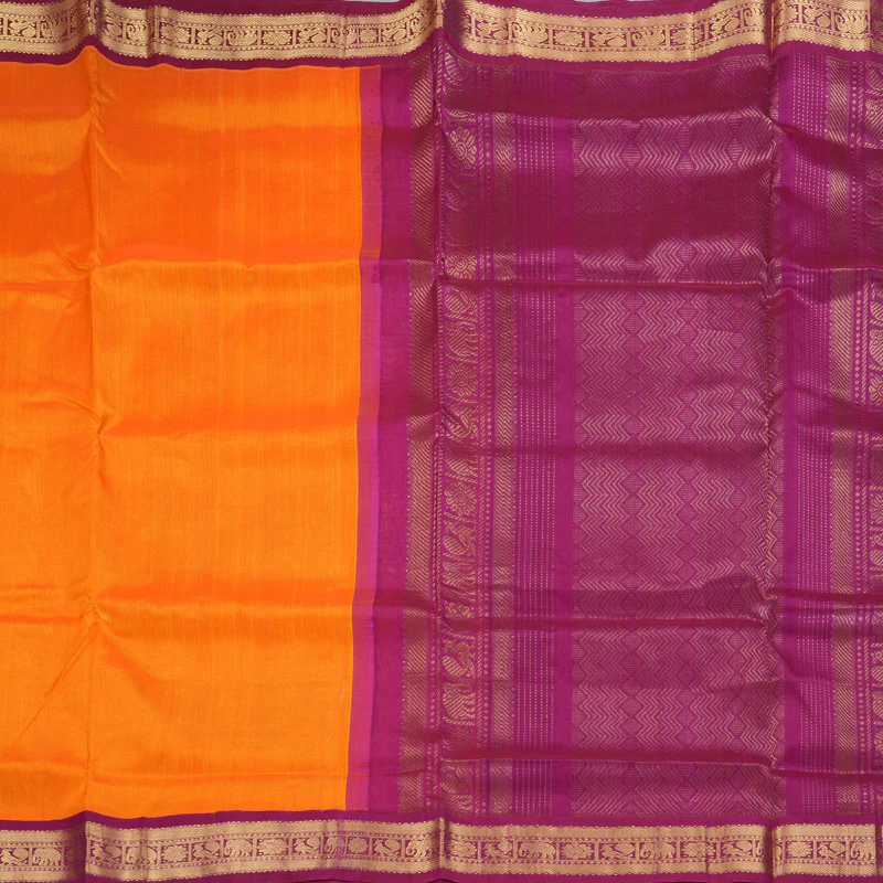 Hayagrivas Mango Yellow Pure Silk Cotton Saree SSCBF56E9-6 - Image 3