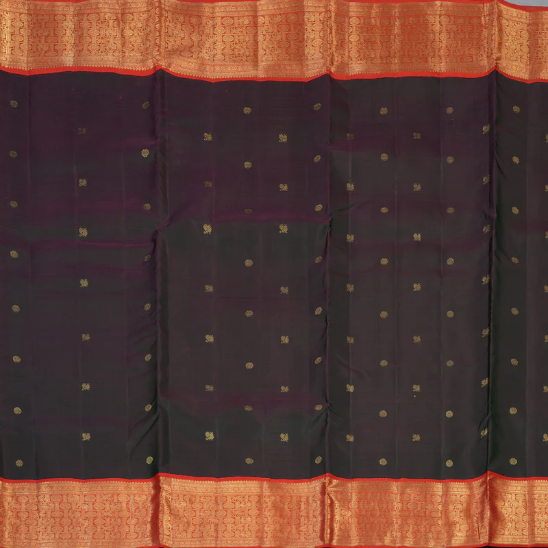Hayagrivas Manthalir & Purple (Shot Colour) Handloom Ten Yards Silk Saree BF89-SBS  KBFL89D1-1 - Image 3