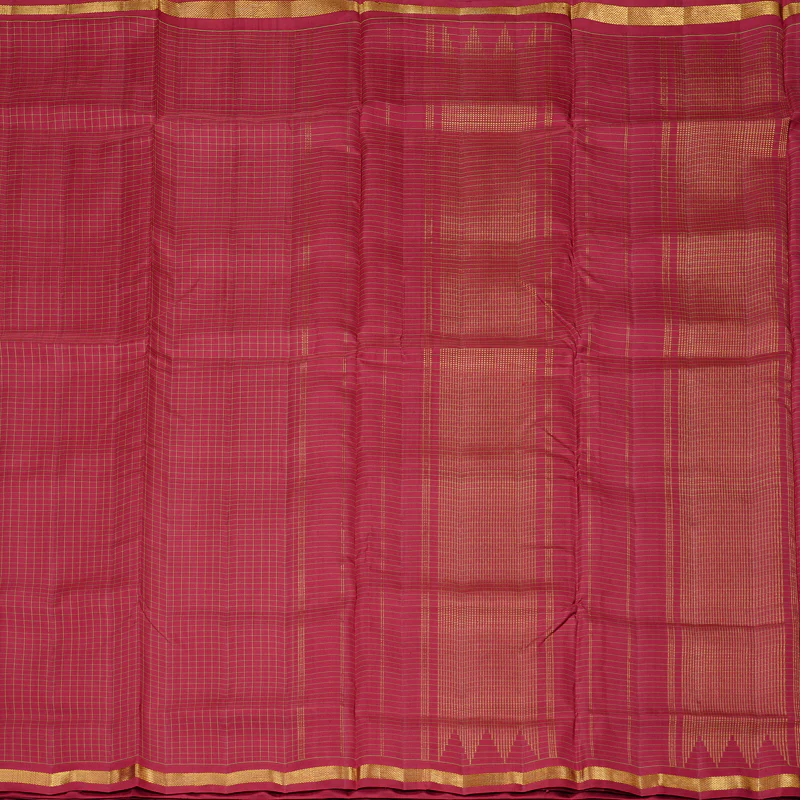 Hayagrivas Maroon Handloom Ten Yards Madisar Kanjivaram Silk Saree HBD4107L1-1 - Image 5