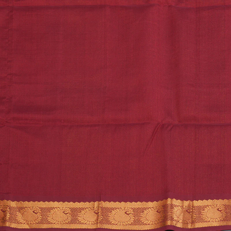 Hayagrivas Maroon Kora Silk Cotton Saree SSCBF14D6-22 - Image 6
