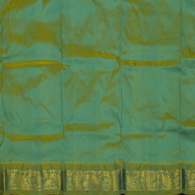 Hayagrivas Mayilkazhuthu Kanjivaram Pattu Pavadai with Sage Green Border KBE469F17-4 - Image 3