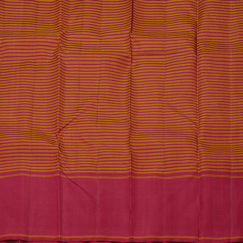 Hayagrivas Mustard With Maroon Checks Thread Work Silk Saree with Maroon border KBE1798B5-4 - Image 7
