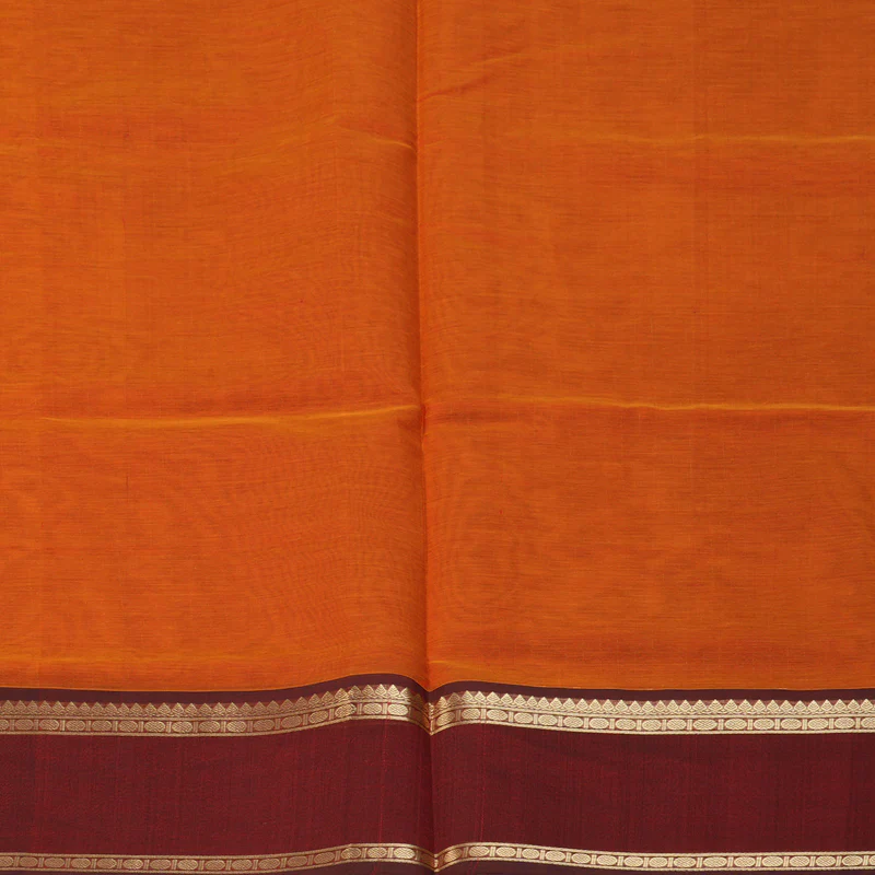 Hayagrivas Orange Kanchi Silk Cotton Saree KSBE124C3-4 - Image 6