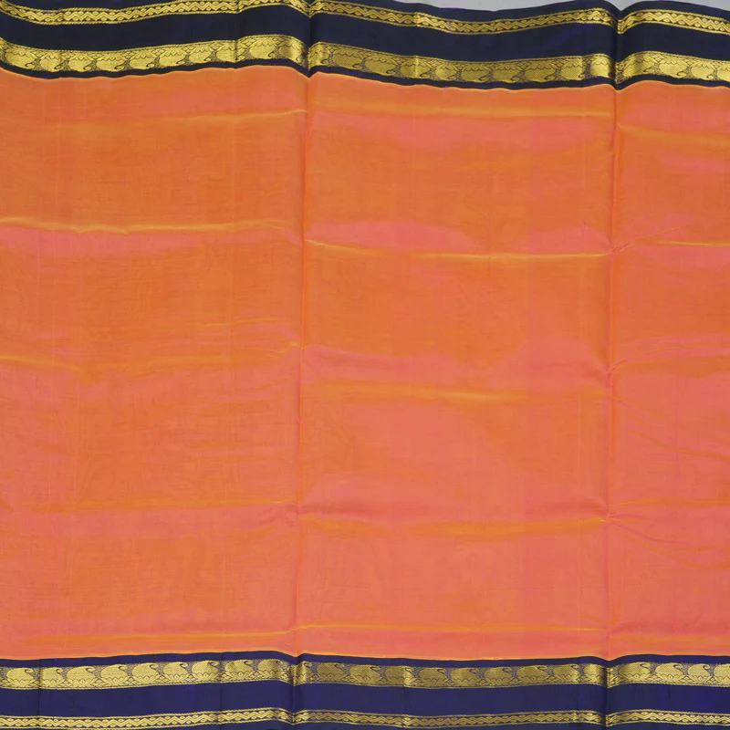 Hayagrivas Orange Pure Silk Cotton Saree SSCBF16D3-2 - Image 3